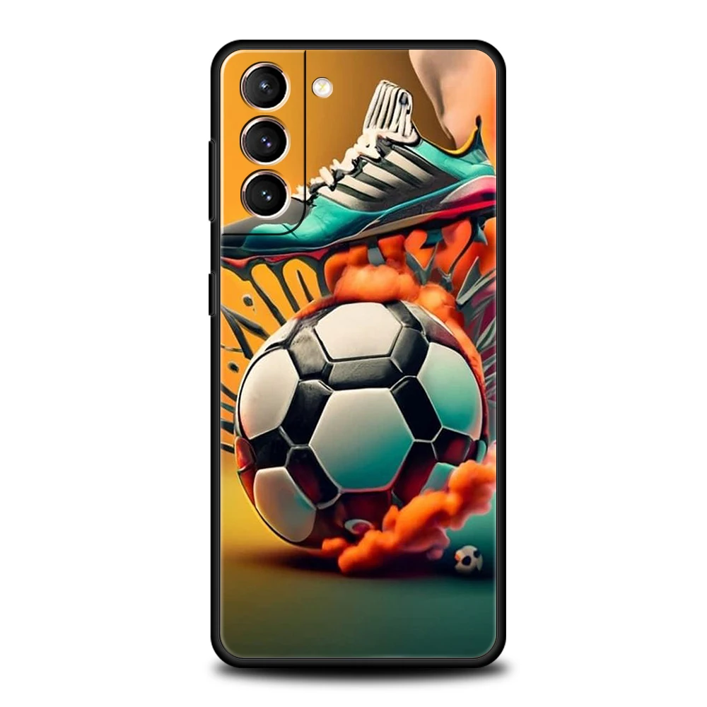 Fußball Sport Handyhülle für Samsung Galaxy S24 S23 S22 S20 S21 FE Ultra S10 S10E S9 S8 Plus 5G Silikonhülle Capas Fundas Tasche – Detail 5