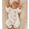 2024 New Autumn 0-24M Children Clothes Korean Style Climbing Suit Toddler Baby Boys Girl Knitted Romper Infant Baby Jumpsuit