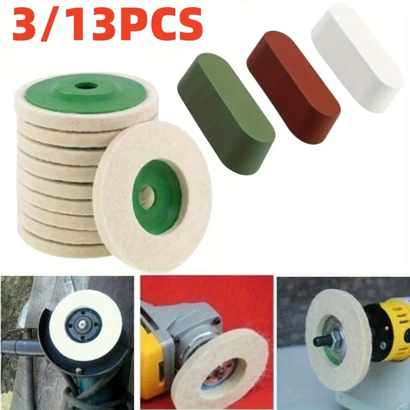 3/13-teiliges 30g Metallpolierpaste-Set zum Polieren von Edelstahl, Rädern, Schmuck und Aluminium, Polierpaste-Stäbchen-Set
