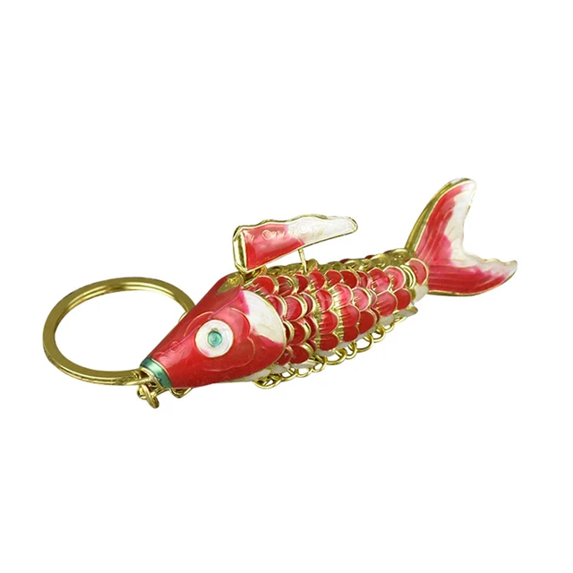 Large Handmade Lifelike Swing Enamel Koi Fish Keychain Keyring Women Men  Thank You Gift With Box Cloisonne Fancy Carp Key Holder - Party Favors -  AliExpress