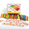 1 Set Kids Preschool Toys Montessori Counting Sticks Rods With Iron Box Math Education For Boys And Girls 4