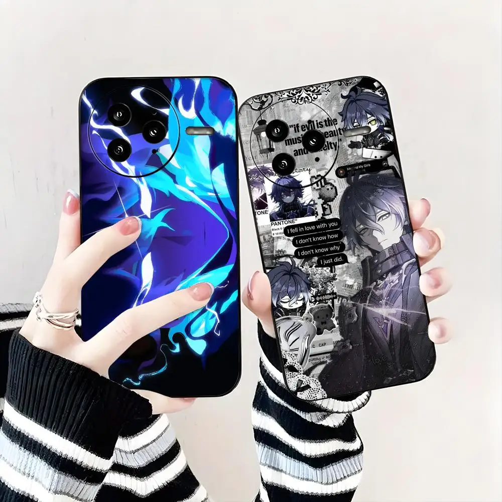 Genshin Impact Flins Soft Black Pro Phone Case