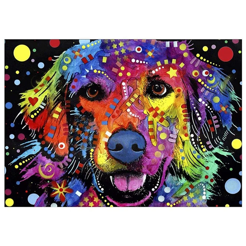 Promotion! Diamond Painting Full Circle Kit Rhinestone Picture Art Craft Home Door Decoration (Color Dog) |