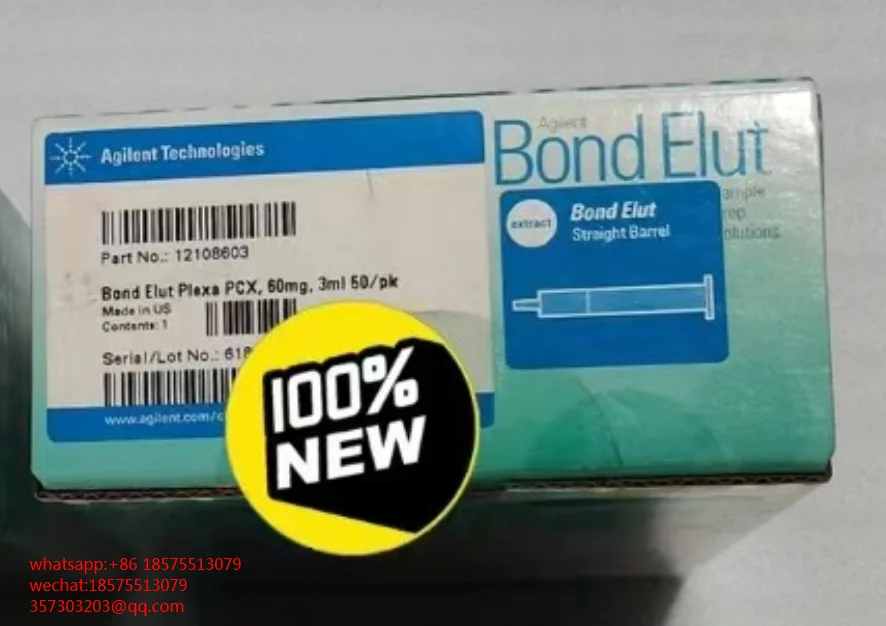 

FOR Agilent 12108603 Bond Elut Plexa PCX Solid Phase Extraction Column 60mg/3ml 50 /PK 1 PK