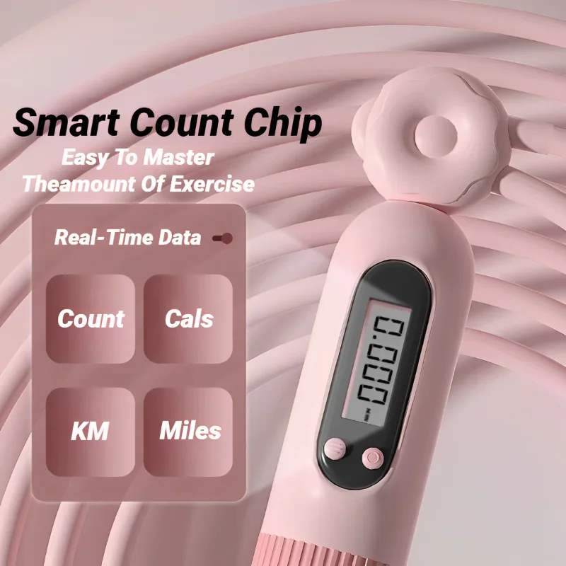 Jump Rope With Counter Adjustable Skipping Calorie Smart for Fitness Exercise Weight Lose Counting Steel Training Home Sport