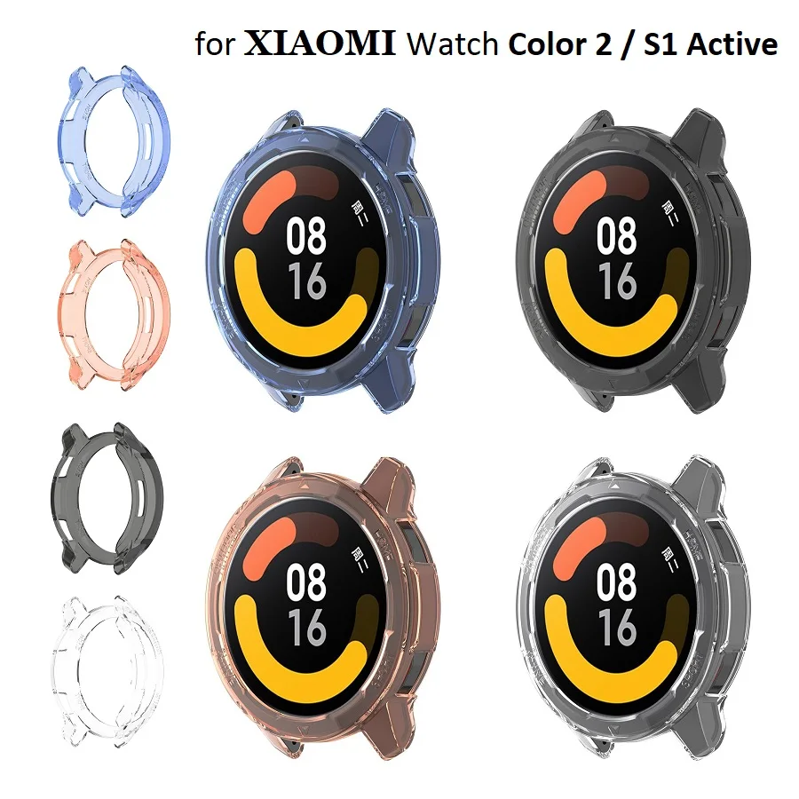 

10PCS Protective Case for Xiaomi Mi Watch Color 2 / S1 Active Smartwatch Soft TPU Bumper Anti-Scratch Protector Cover Shell