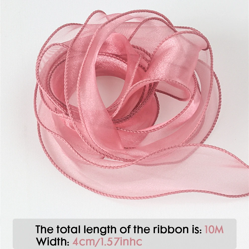 Ruban Organza 10 Couleurs - 2,5 Cm X 18 M Par Rouleau - Pour Emballage Cadeau, Décoration, Artisanat