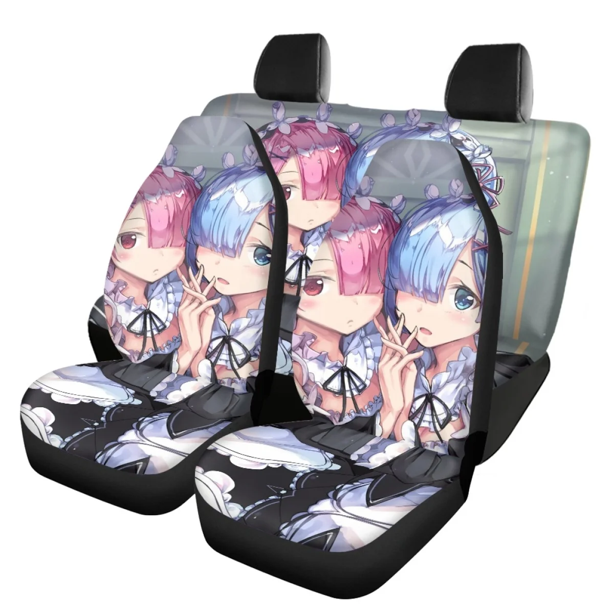 

Restart From Zero Anime Car Seat Cover Set Durable Front/Back Seat Covers Soft Anti-Slip Car Protector Auto Intorior Decor 2023