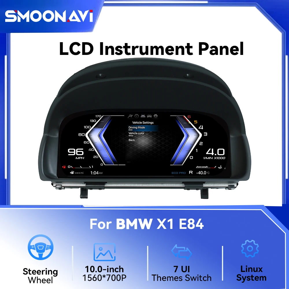 SMOONAVI-Panel de tablero LCD HD para sistema Linux, para BMW X1 E84 2006-2015, velocímetro de grupo de instrumentos digitales, Plug & Play duradero 1