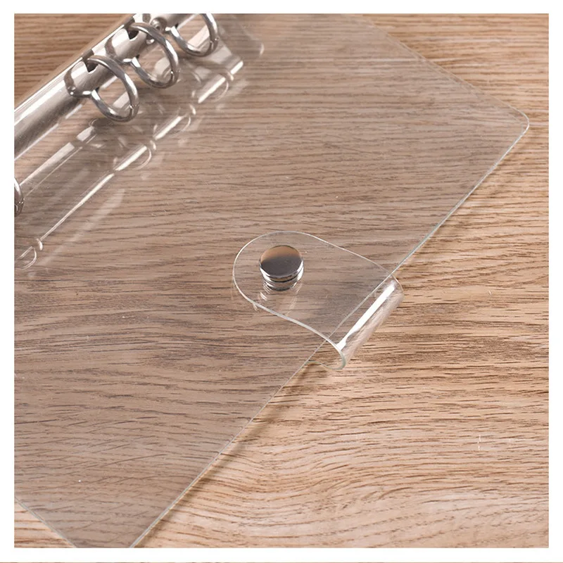 1Pc Color Binder A5 A6 A7 Notebook Transparent PVC Memo Travel Stationery Hand Ledger School Office Supplies