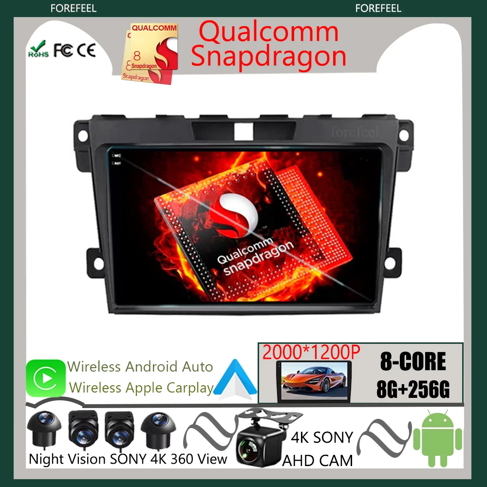 

Автомобильный экран Qualcomm Android для MAZDA CX-7 2007 2008 2009 2010 2011 2014 мультимедийный видеоплеер навигация GPS стерео радио