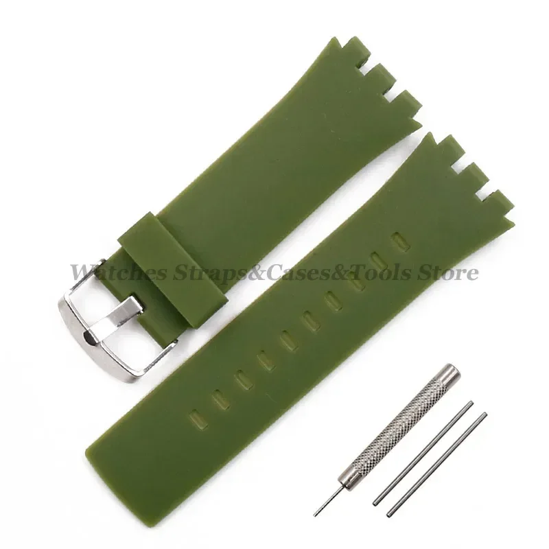 Durable Silicone Sports Watch Strap - 22mm Rubber Band