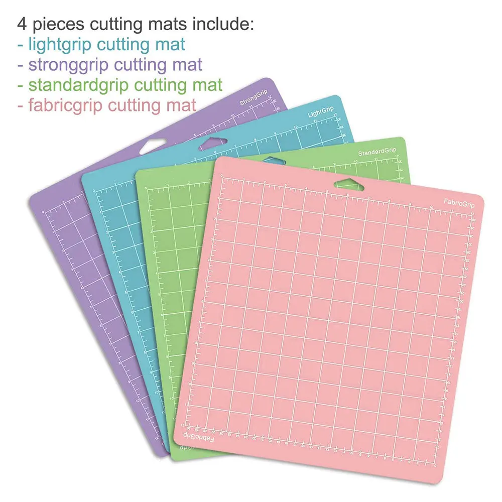 Nicapa StandardGrip Cutting Mat for Cricut Explore Air 2 Maker(12x12 inch,3 Pack) Standard Adhesive Sticky Green Quilting