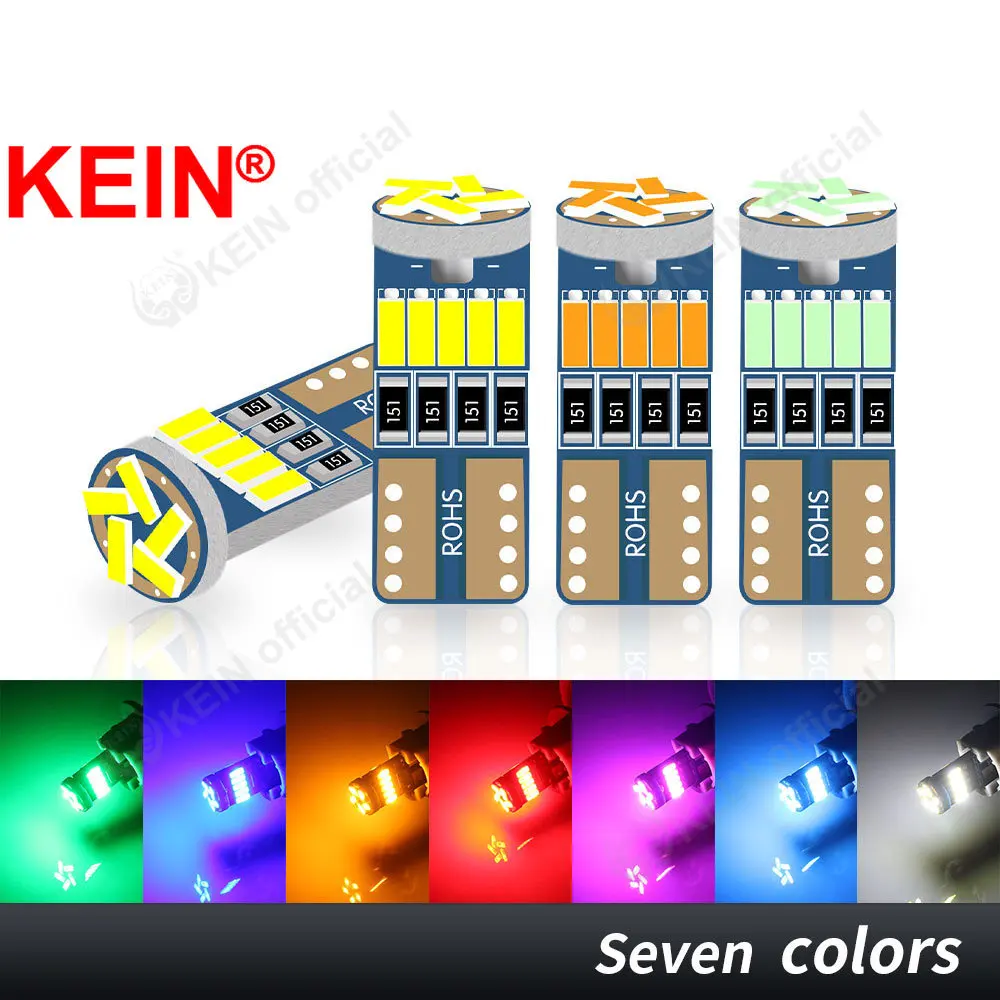 

KEIN 10x Led T10 WY5W W5W 194 Bulb 15SMD 168 Interior License Plate Reading Door Trunk Tail Dome Signal Lamp Parking Car Light