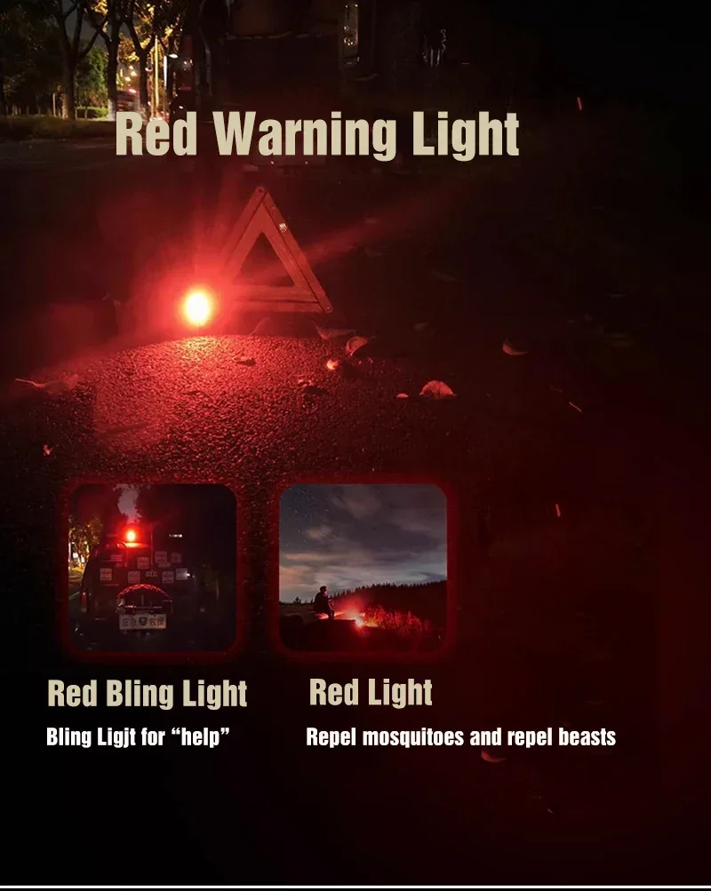 Description Picture 6 of itemNew Portable LED Spotlight 1000LM Super Bright 3000mAh LED Work Light Rechargeable Outdoor Camping Lamp Waterproof Working Light