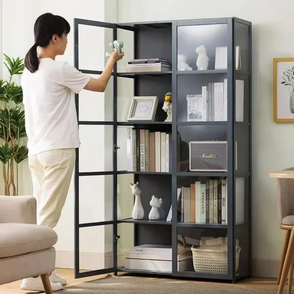 5-Tier Display Cabinet with Acrylic Glass Door, Collectibles Toy Organizers Rack & Storage Shelves, Display Cabinet 4