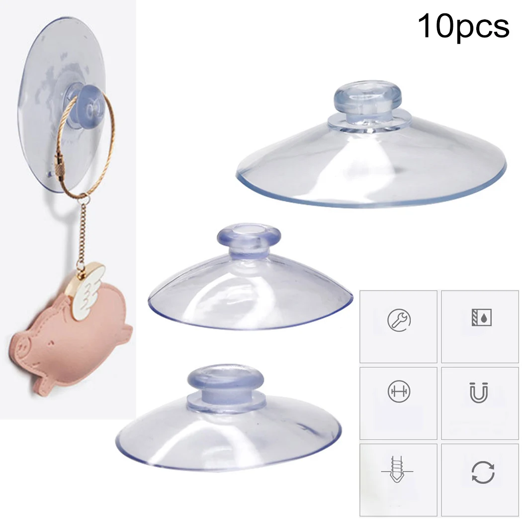 Hoom Saugnapf 20mm/25mm/40mm Fenster-Küchen-Sauger 10 Stück Jeder Typ Badezimmer Klarer Kunststoff Glas 100% Brandneu – Detail 4
