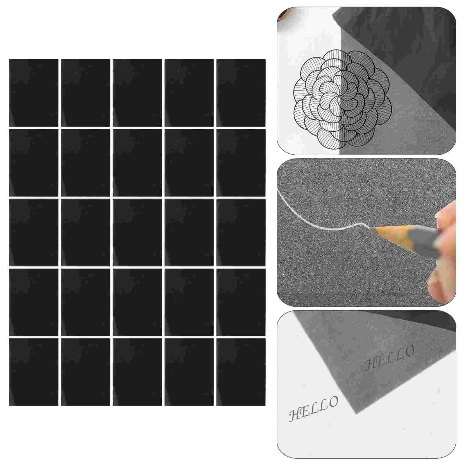 Graphite Carbon Paper 25 Sheets for Drawing Ink Jet Home Transfer Printing Office Tracing