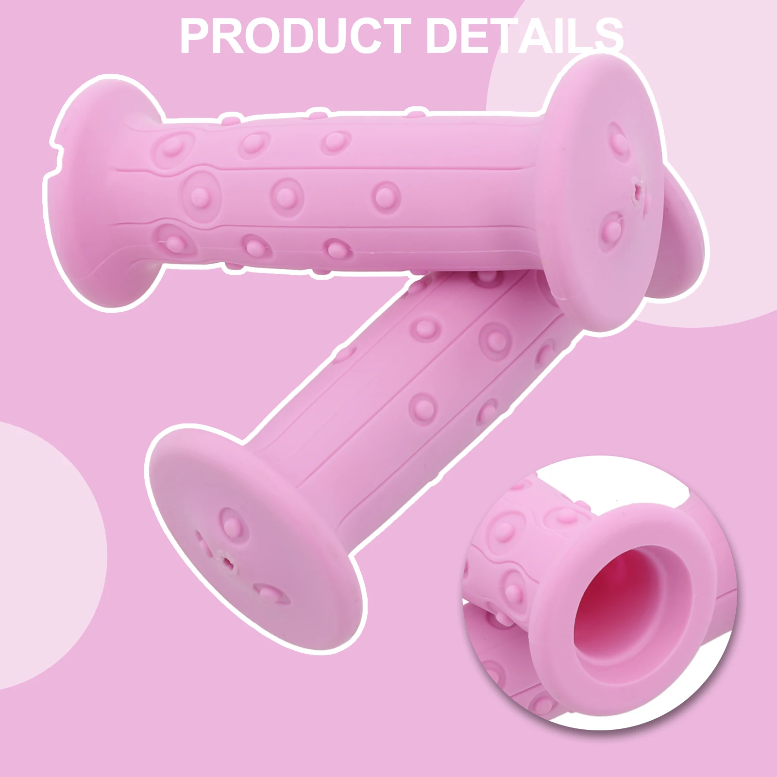 1 Pair Children Bike Soft Handlebars Grip Rubber Handle Cover For 19mm Handlebar Bicycling Non-slip Soft Grip Protector