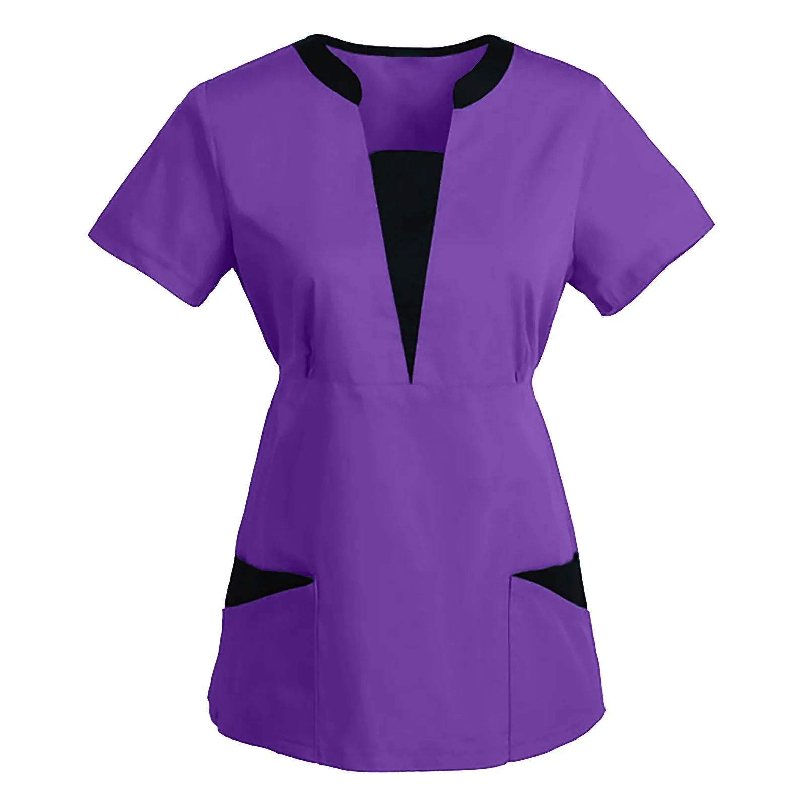 Korean Version SPA Uniforms Women Beauty Salon Scrubs Tops Slim Fit Healthcare Tunic Short Sleeve Patchwork Blouses nurse scrubs top nurse uniform dress nurse uniform suits