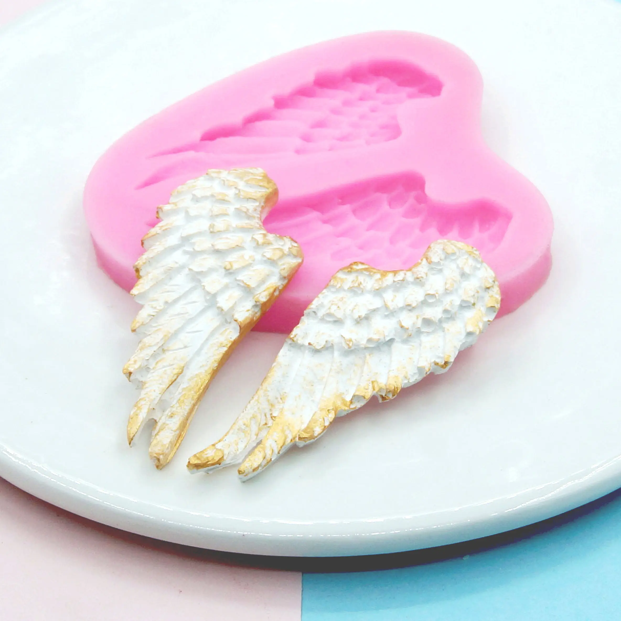 

Angel Wings Silicone Mold Fondant Cupcake Decorating Tools Sugarcraft Chocolate Candy Clay Mould soap mold