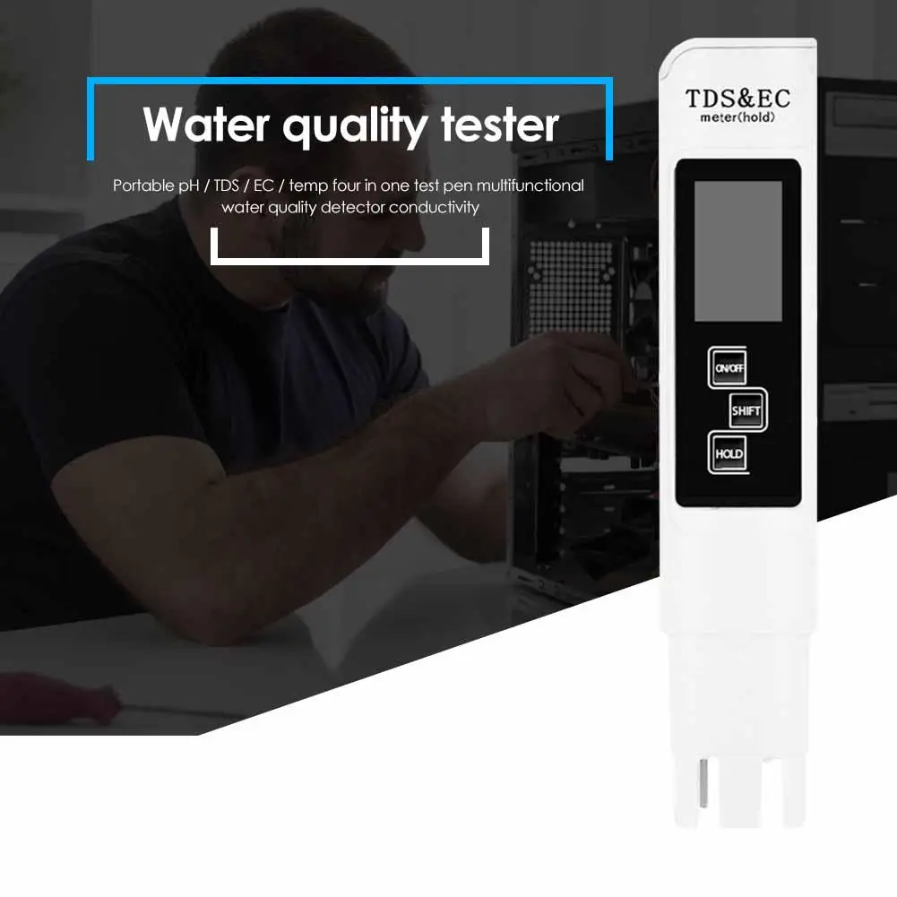 valve feeler gauge 3 in 1 Water Quality Tester TDS EC Meter Digital LCD Display Testing Pen Purity Filter Water Purity Temperature Meter PPM Tester metric feeler gauges