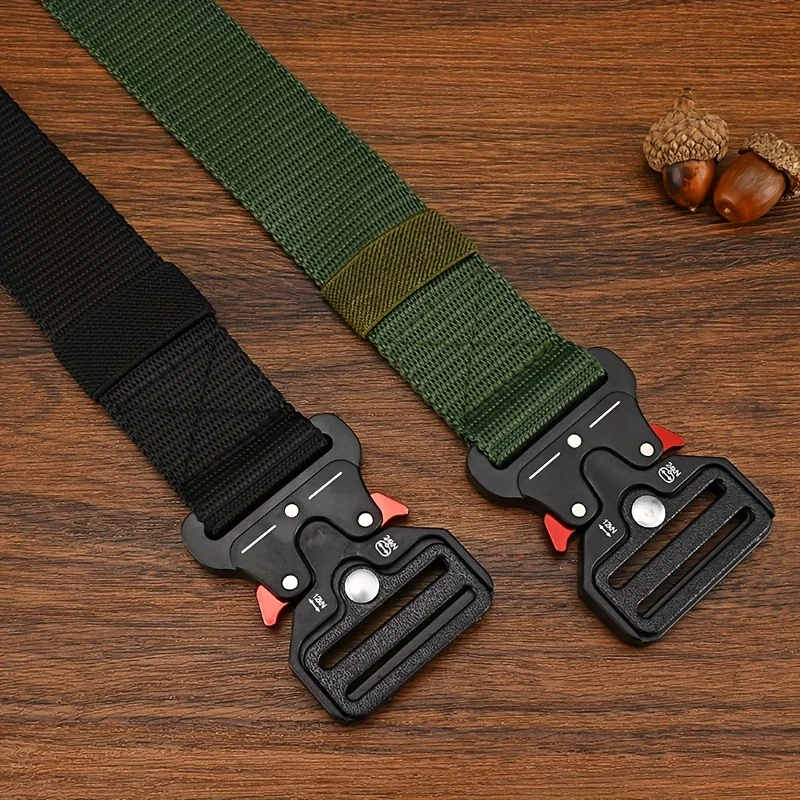 Tactical Belt Men Outdoor Hunting Multifunctional Combat Survival Canvas Nylon Sport