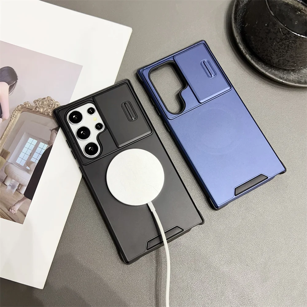 Deluxe Armor Phone Case with Camera Sliding Protection Cover