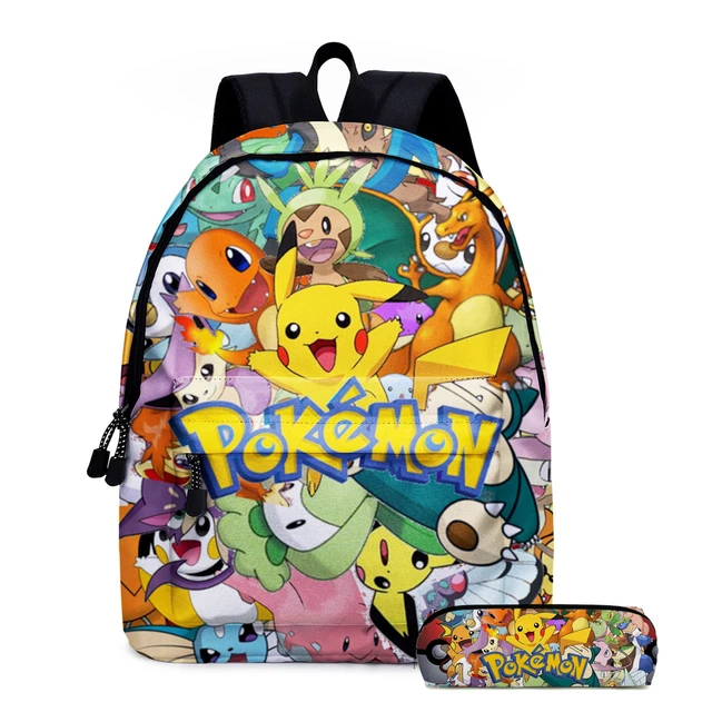 Pokemon Girls Backpack Set | Rucksack Bundle with School Bag, Pencil Case, Lunch Bag & Water Bottle | Eevee Matching Set