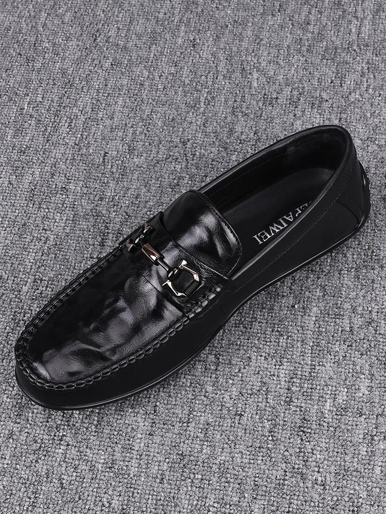 

Spring and Autumn New Men's Formal Shoes Genuine Leather Round Head Business Casual Shoes