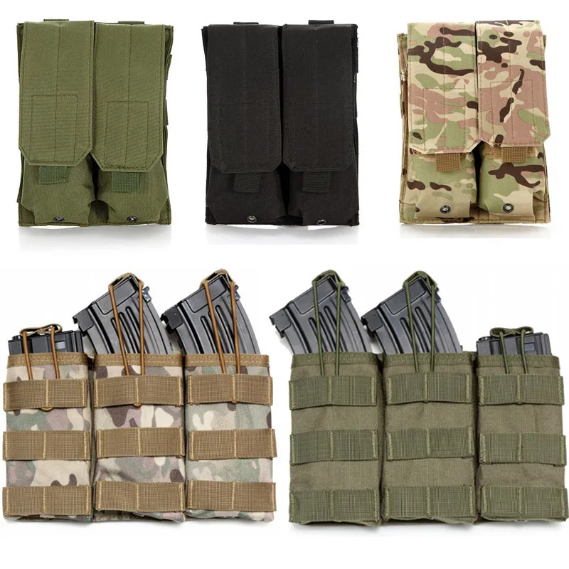 

Tactical Molle Magazine Pouch Military 5.56/7.62mm AK M4 AR15 Rifle Mag Bag Single Double Triple Hunting Airsoft Magazine Pouch