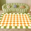 Checkered Area Rug Living Room Non-slip Entrance Door Mat Sofa Table Large Area Carpets Bedroom Bedside Floor Mat Home Decor Rug 2
