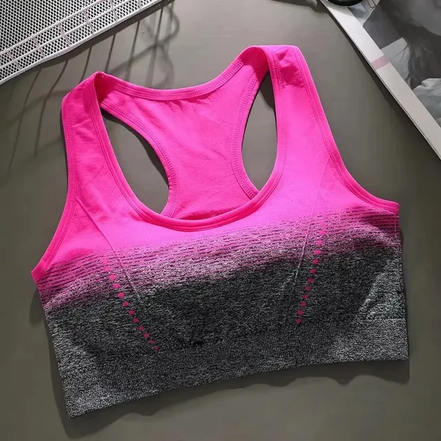 Sports Bra High Stretch Breathable Top Fitness Women Padded for Running Yoga Gym Seamless Crop Bra Gradient Sport Bra 6
