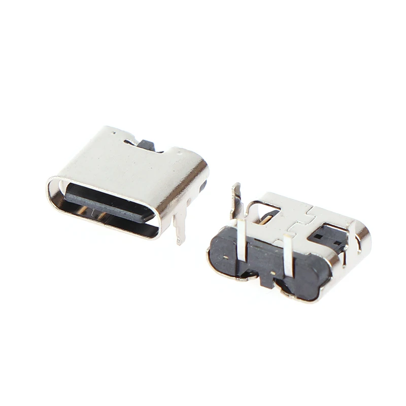 

10Pcs Type-C Female Seat 2 Pin Plug Micro Connector Socket USB Power Jack Dock For Mobile Phone Charging Port