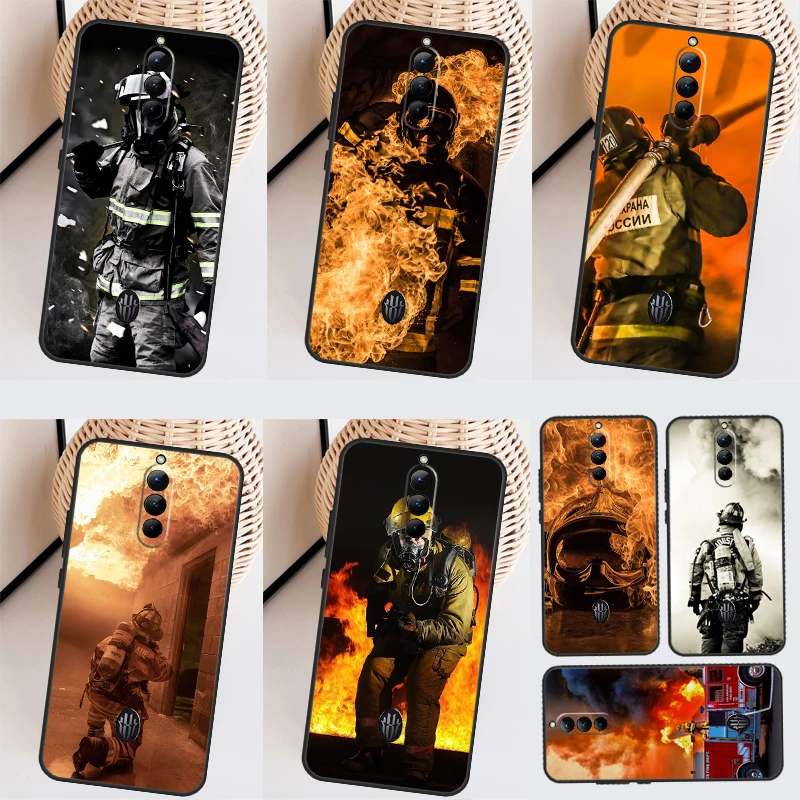 Custodia Fire Fighter Hero Per Zte Nubia Red Magic 8 Pro 8S Pro Plus Redmagic 6 7 6S 7S Pro 5S 5G 6R Cover Posteriore