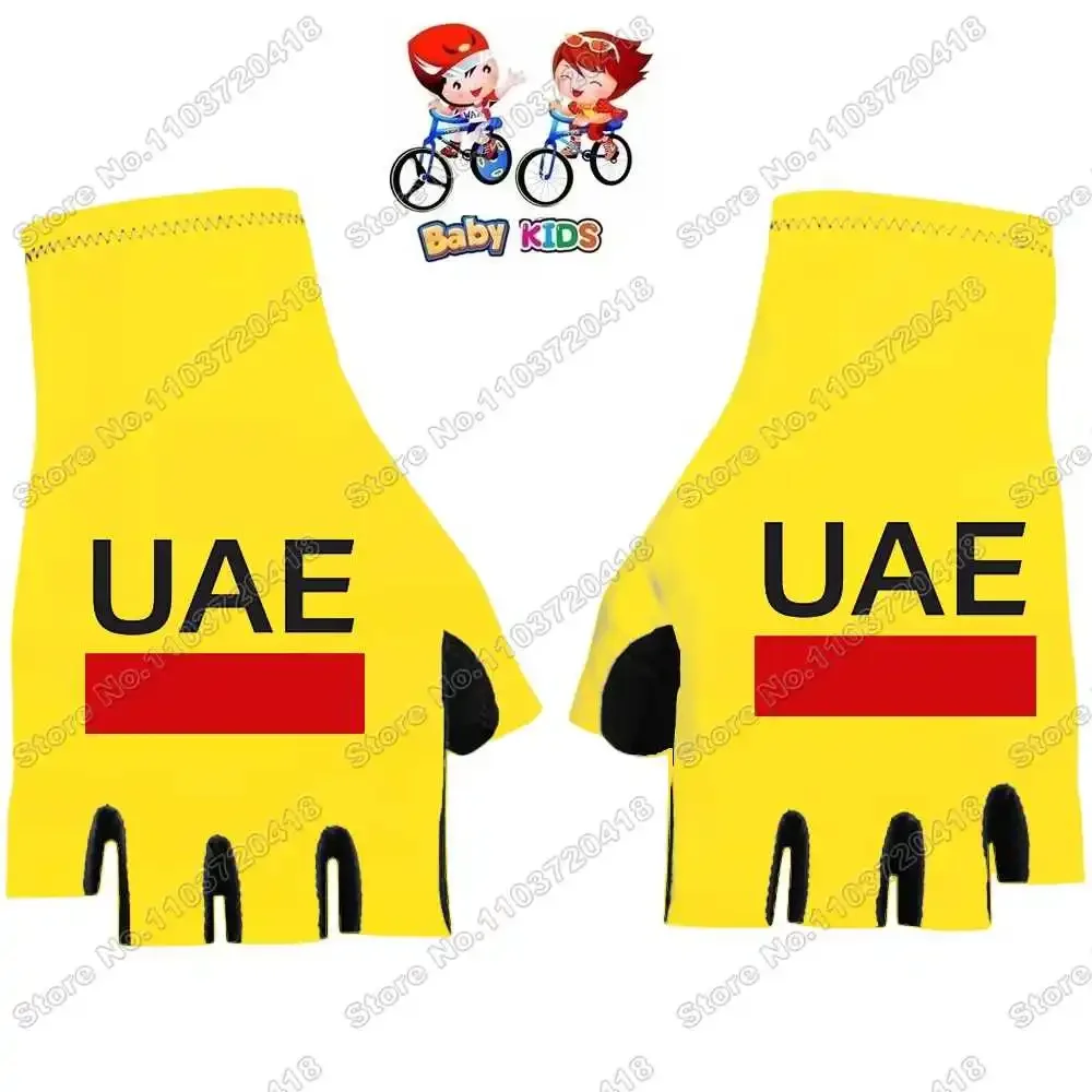 UAE Team Cycling Gloves Tadej Pogačar Mountain Bike Half Finger Glove Cycling Jersey Road Bicycle Non-slip Sports Gloves
