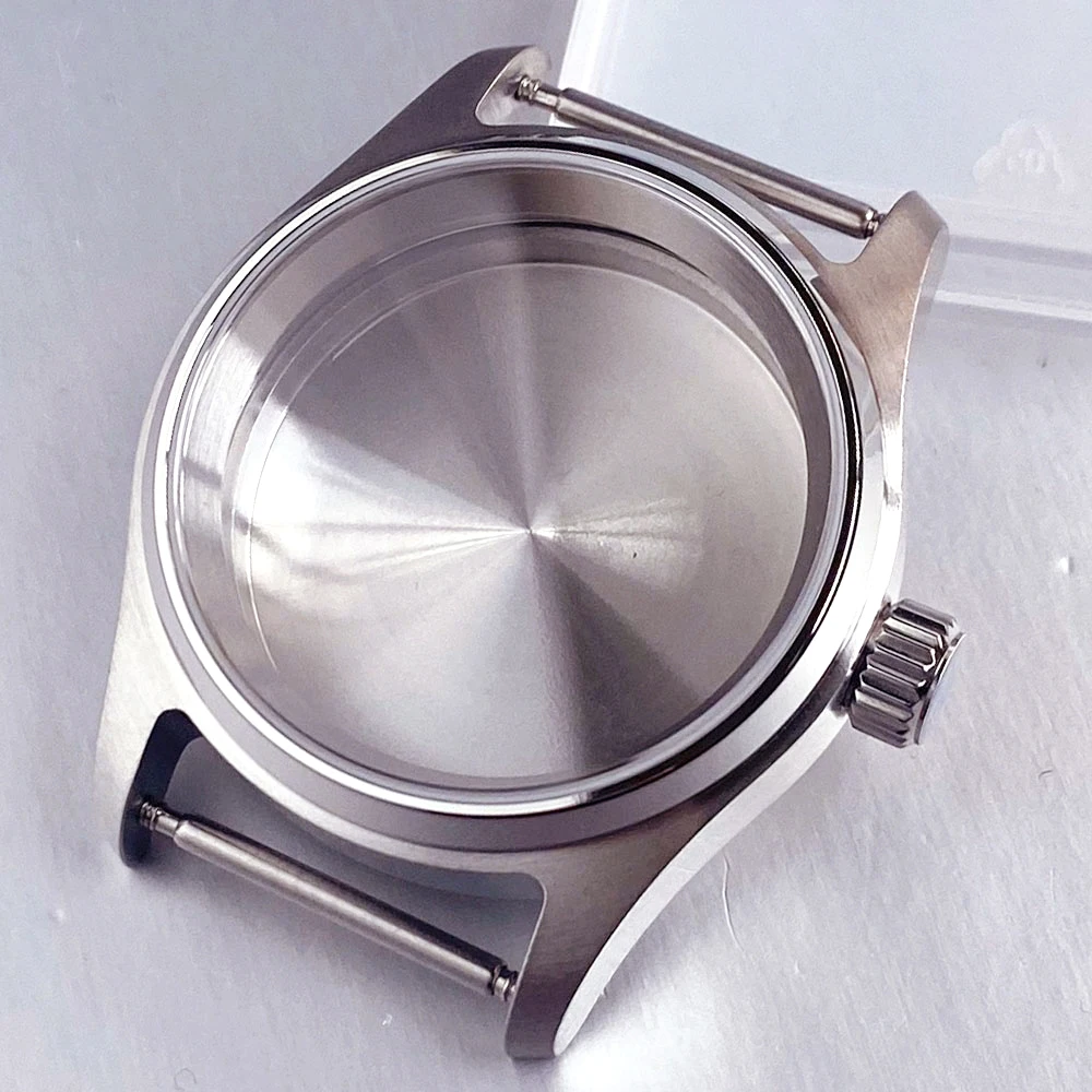 Vintage Titanium & Steel Pilot Watch Case with Sapphire Glass - Waterproof Edition