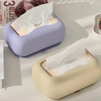 Silicone Suction Cup Tissue Box Wall-Mounted Napkin Storage Box Decorative Large Capacity Tissue Holder Dispenser Container 2