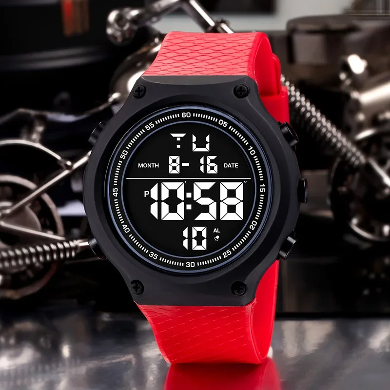 MAYZHISU Electronic Watches for Men's LED Digital Sports Watches Male Waterproof Luminous Men Sport Wristwatch Alarm Clock