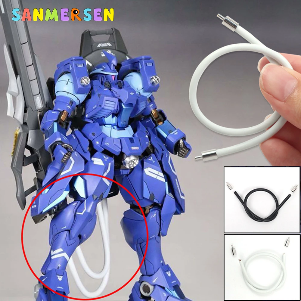 For Gundam MG 1/100 HG RG 1/144 Model Modification Parts Model Metal Detail Energy Cable Tube Pipe Wire White/Black