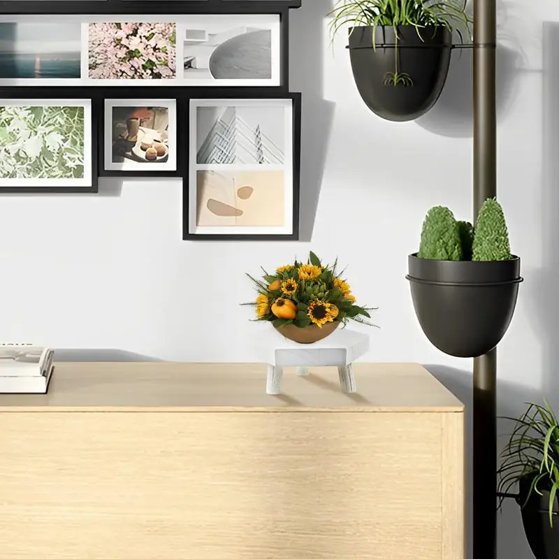Indoor Wood Plant Stand Plant Pot Riser Stand Wood Stool Decorative Hexagonal Flower Holder Pedestal For Potted Plants