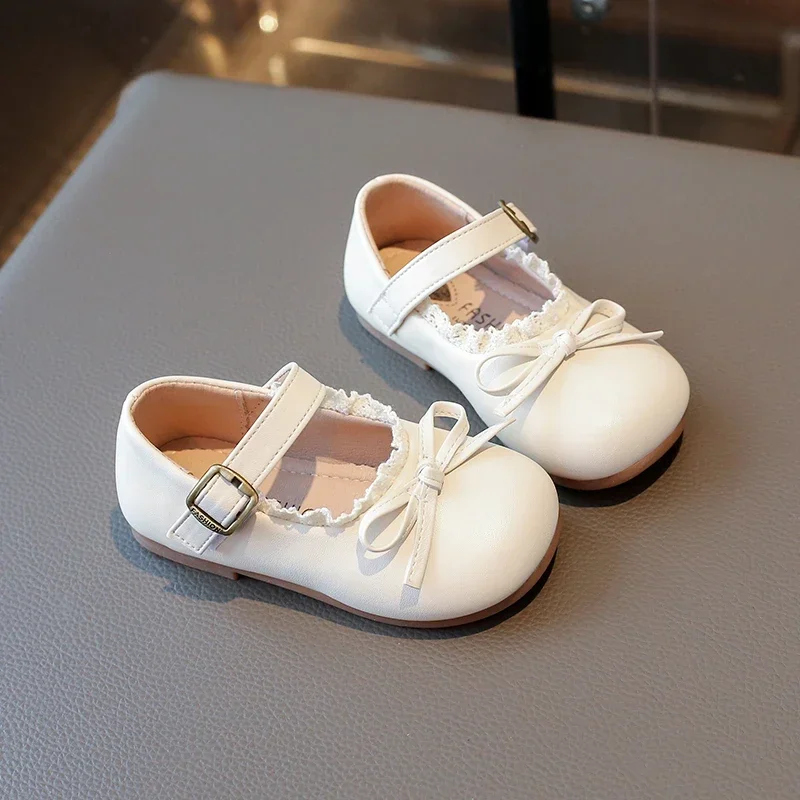 Leather Kids Shoes Spring Autumn Flat Round Toe