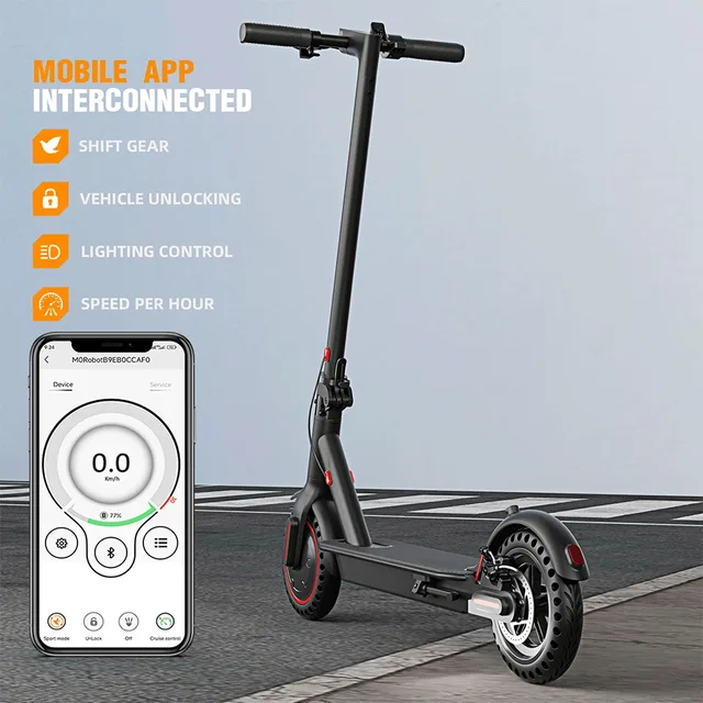 350W Foldable Electric Scooter for Adults Teens,Explosion-proof Tires,Dual Brake System Lightweight High Quality E-scooter 3