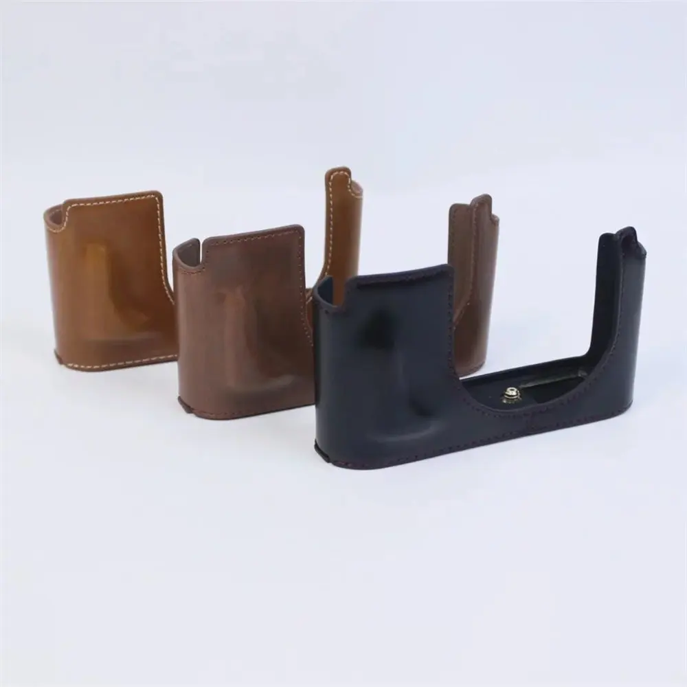 Genuine Leather Half Body Case For Leica Q2 Camera Bag Pu Bottom Cover