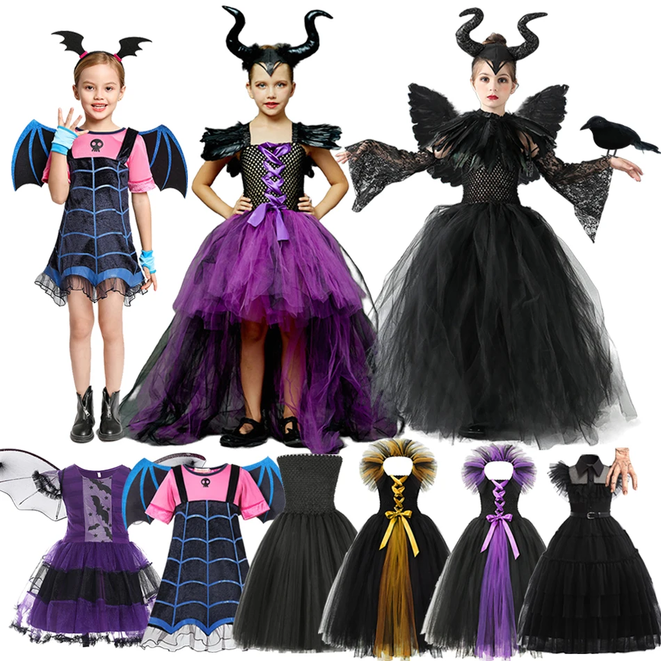 Disfraz de maléfica de la película de Disney para mujer, ropa de Cosplay de  bruja maléfica, traje de casco, disfraces de fiesta de Halloween para mujer  - AliExpress