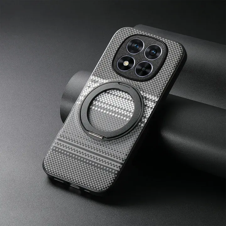 Magnetic Ring Back Case with Stand and Protective Cover