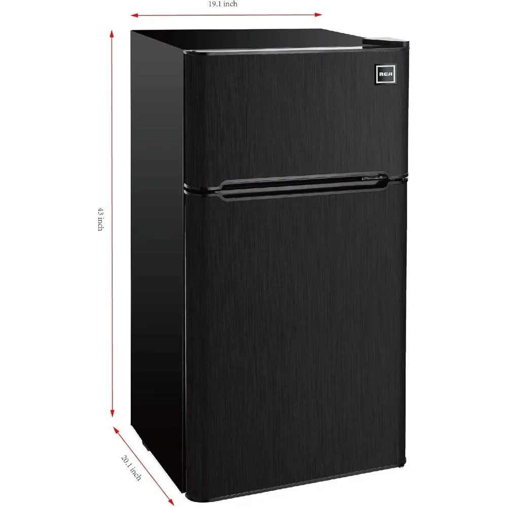 

2 Door Refrigerator/Freezer, 4.6 cu ft, Black Stainless Steel, Gunmetal