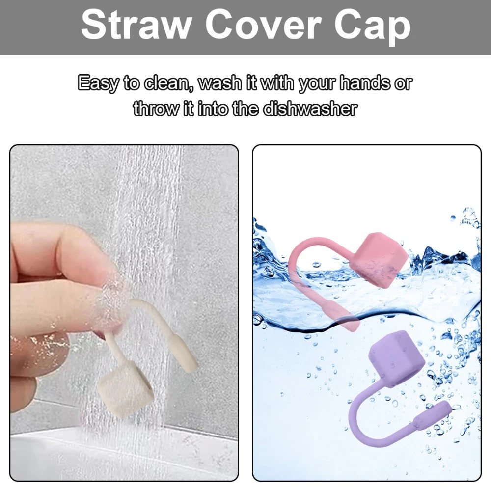 Reusable Silicone Hexagonal Nut Straw Cap Proof Splash Reusable Straw Topper Dustproof Drinking Water Cup Accessories