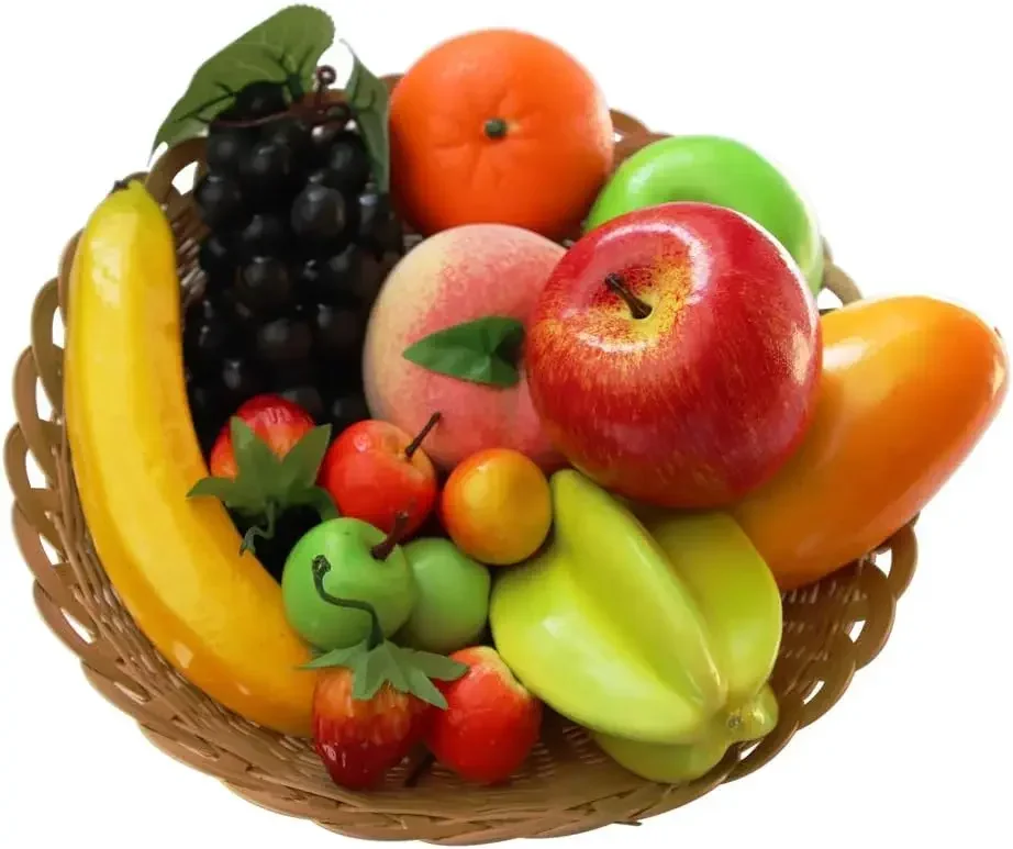 Artificial Fruits in One Set for Home Decor, 12 Kinds of Fruits, Different Fruits, Party, Christmas, Photoshoot, 16Pcs