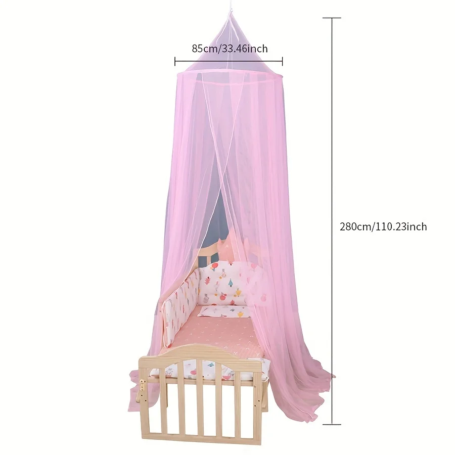 【Premium Quality】 1pc Foldable Bed Net with Hanging Hook, Soft Mosquito Net with Canopy, Room Decoration Mesh Net.